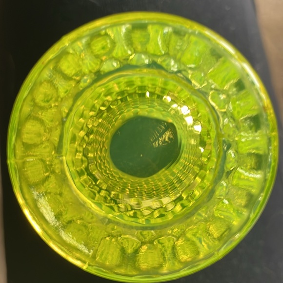 Fenton topaz  Opalescent hobnail mini hat-shaped bud vase - Picture 11 of 11